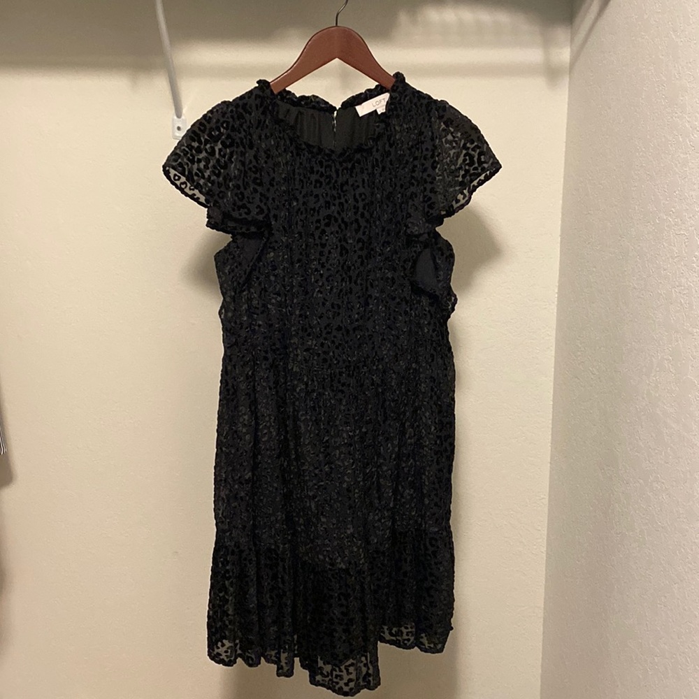 Adorable leopard print little black dress - Picture 2 of 3